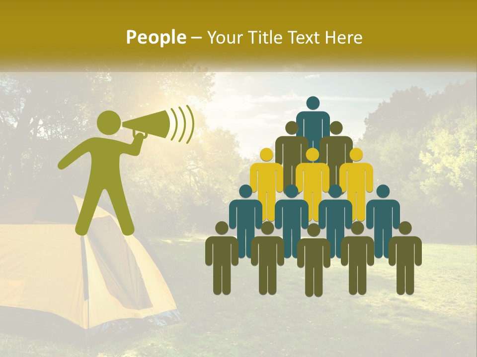 A Yellow Tent In The Middle Of A Field PowerPoint Template