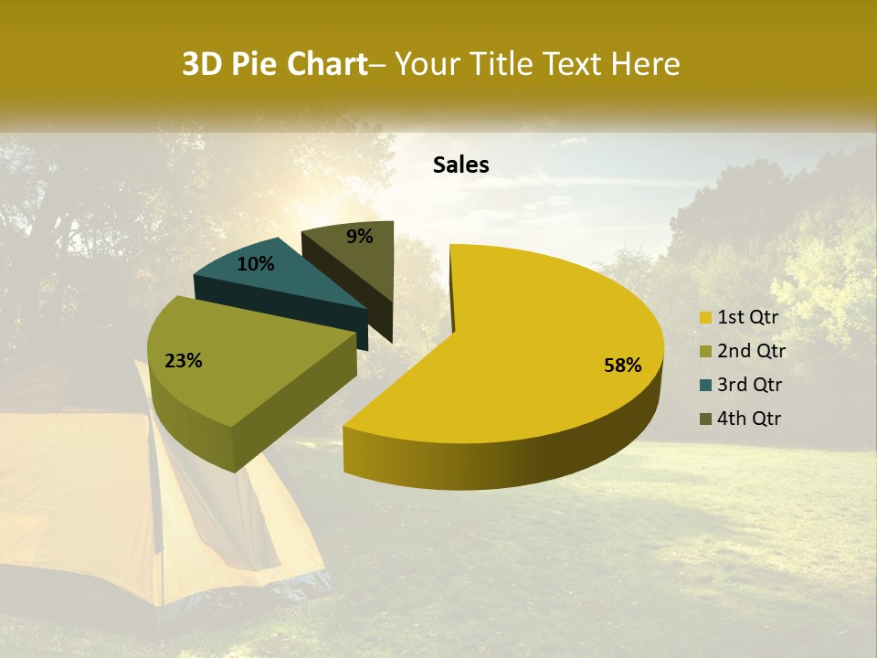 A Yellow Tent In The Middle Of A Field PowerPoint Template