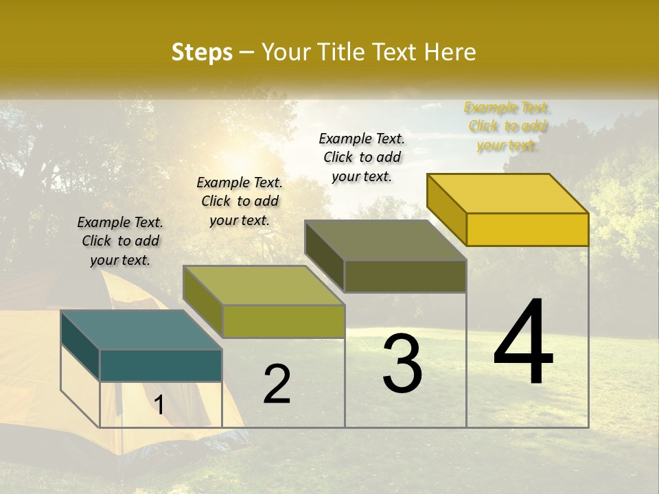 A Yellow Tent In The Middle Of A Field PowerPoint Template