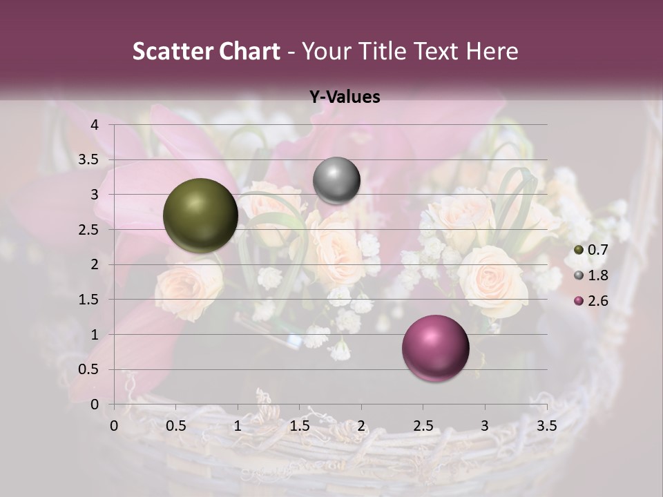 A Basket Filled With Pink And White Flowers PowerPoint Template