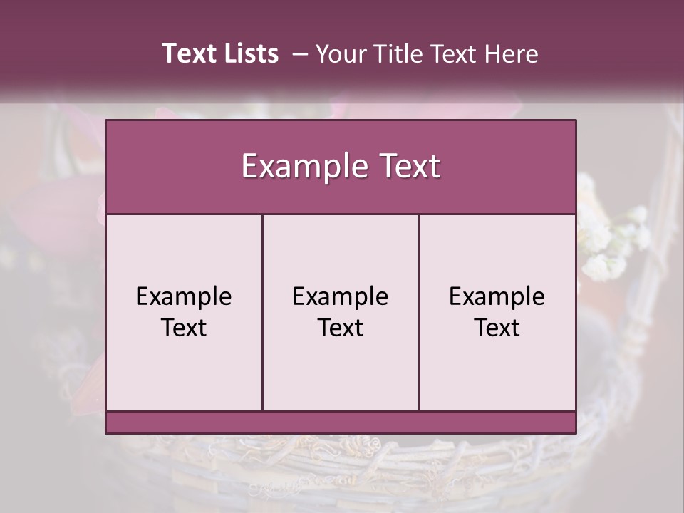 A Basket Filled With Pink And White Flowers PowerPoint Template