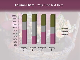 A Basket Filled With Pink And White Flowers PowerPoint Template