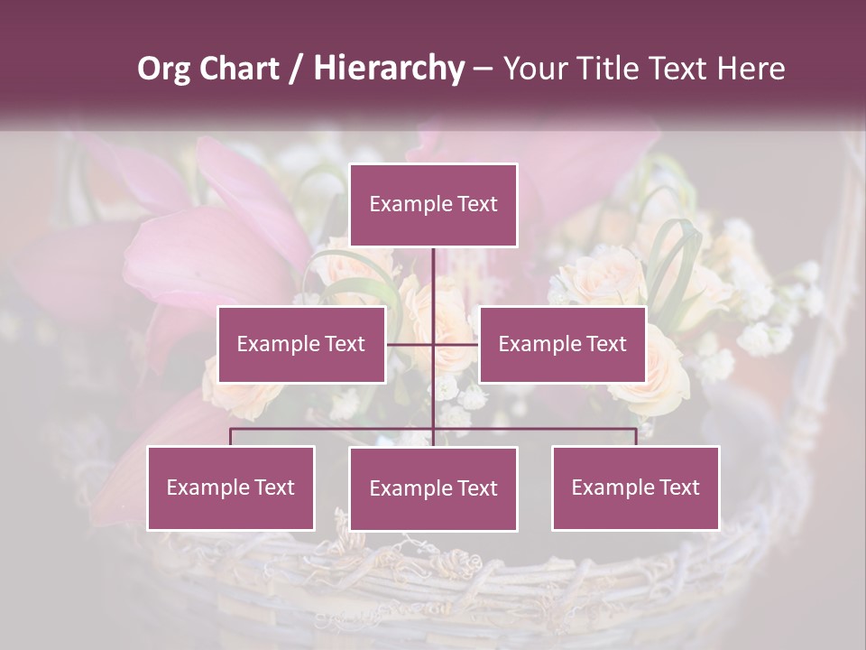A Basket Filled With Pink And White Flowers PowerPoint Template