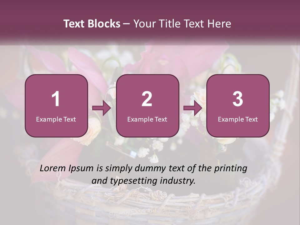 A Basket Filled With Pink And White Flowers PowerPoint Template