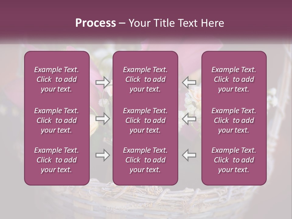 A Basket Filled With Pink And White Flowers PowerPoint Template