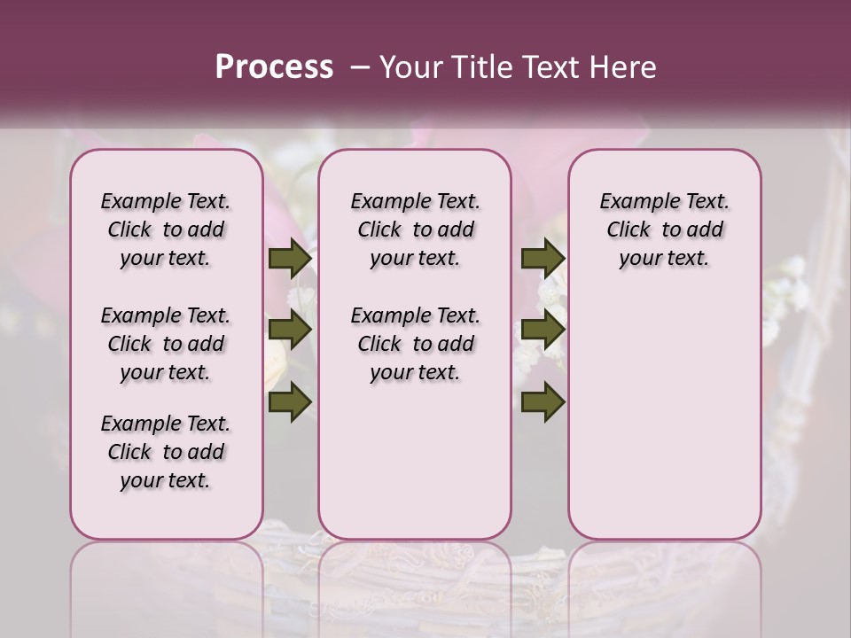 A Basket Filled With Pink And White Flowers PowerPoint Template