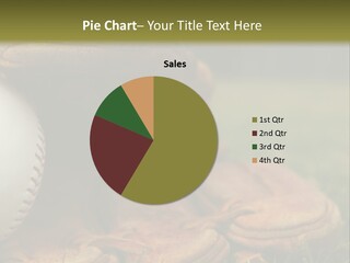 A Baseball Glove With A Ball In It On A Field PowerPoint Template