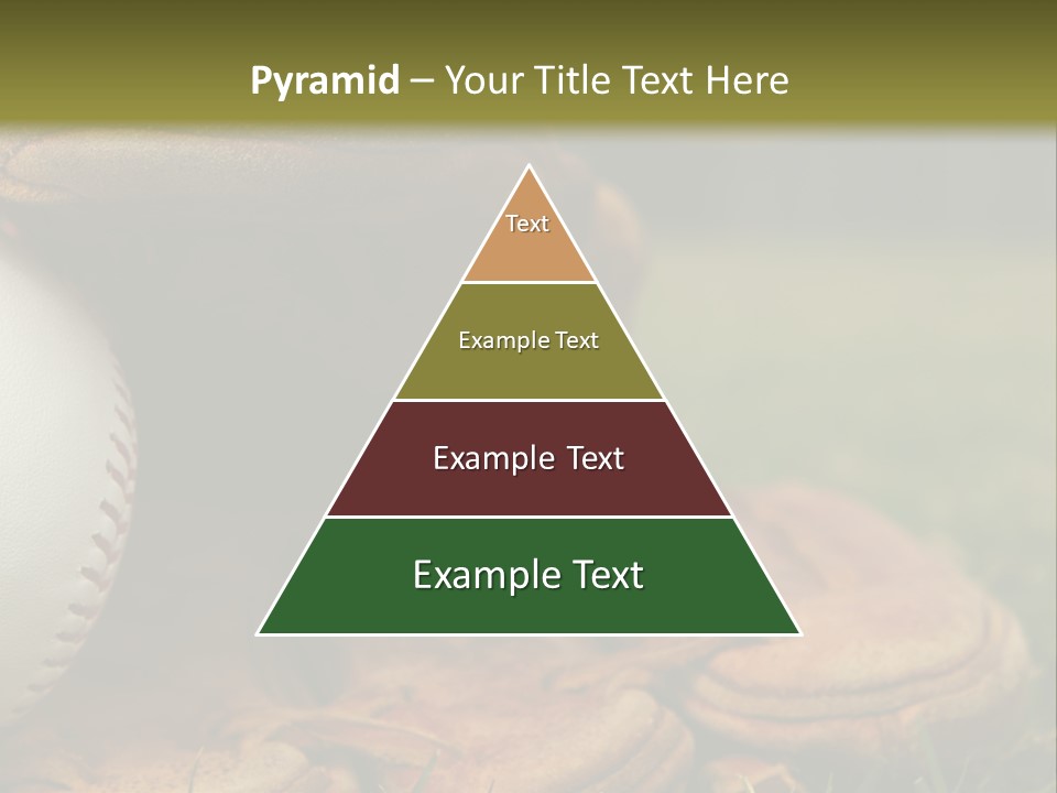 A Baseball Glove With A Ball In It On A Field PowerPoint Template