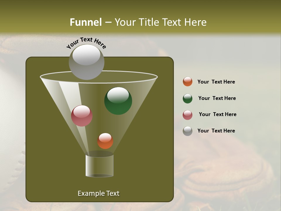 A Baseball Glove With A Ball In It On A Field PowerPoint Template