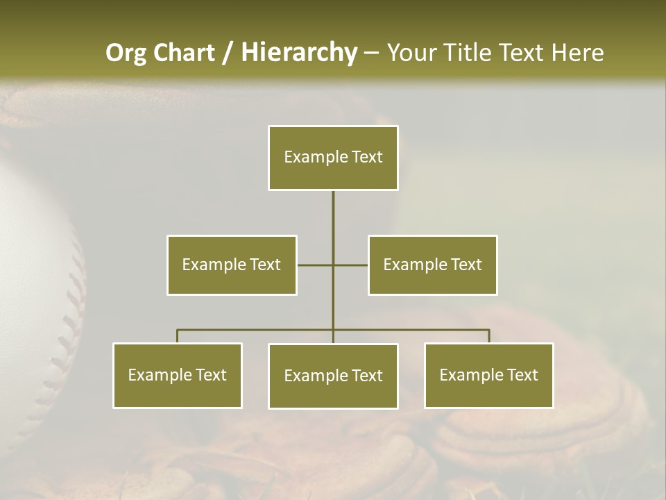 A Baseball Glove With A Ball In It On A Field PowerPoint Template