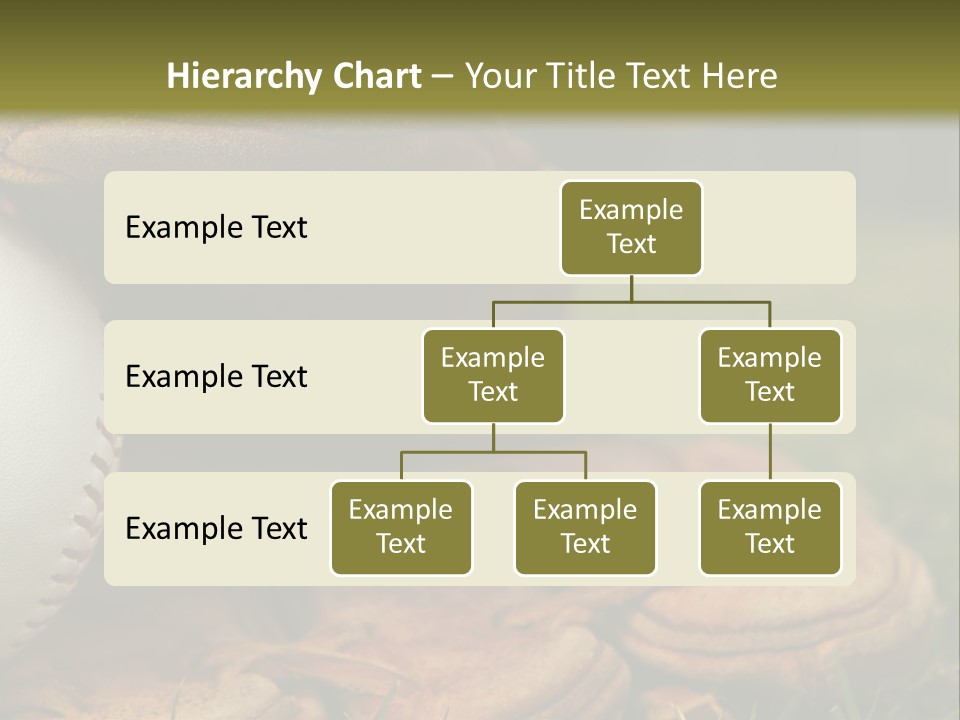 A Baseball Glove With A Ball In It On A Field PowerPoint Template