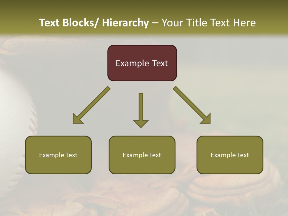 A Baseball Glove With A Ball In It On A Field PowerPoint Template