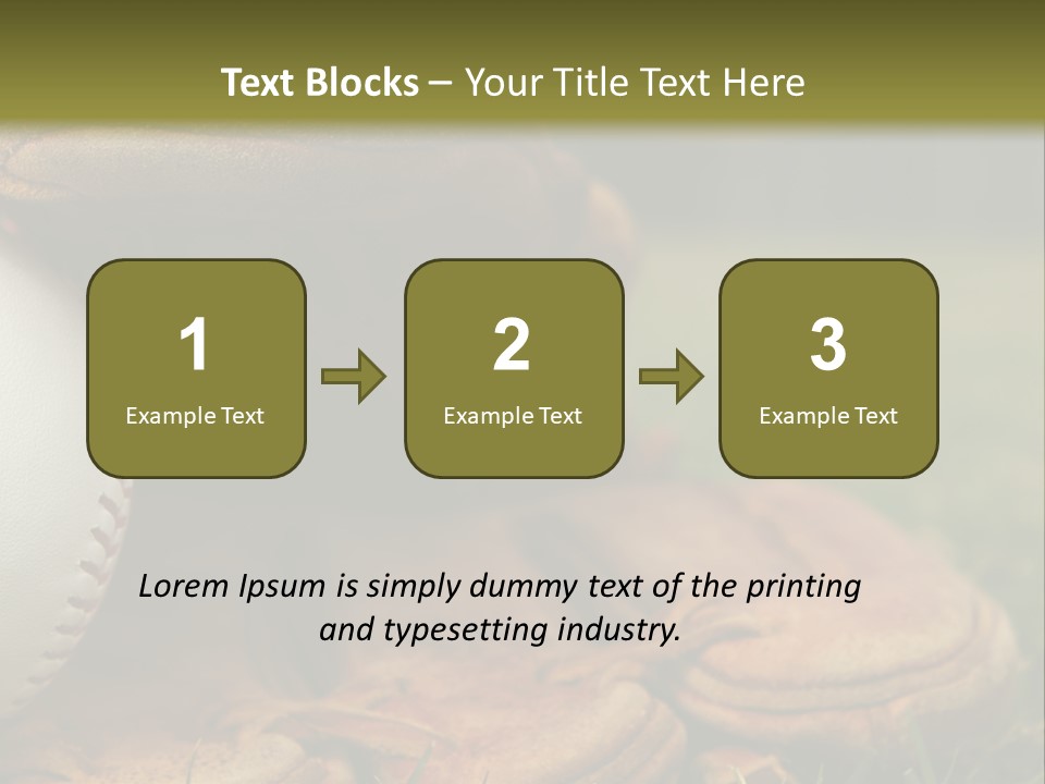 A Baseball Glove With A Ball In It On A Field PowerPoint Template