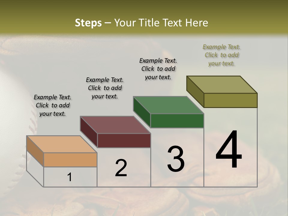 A Baseball Glove With A Ball In It On A Field PowerPoint Template