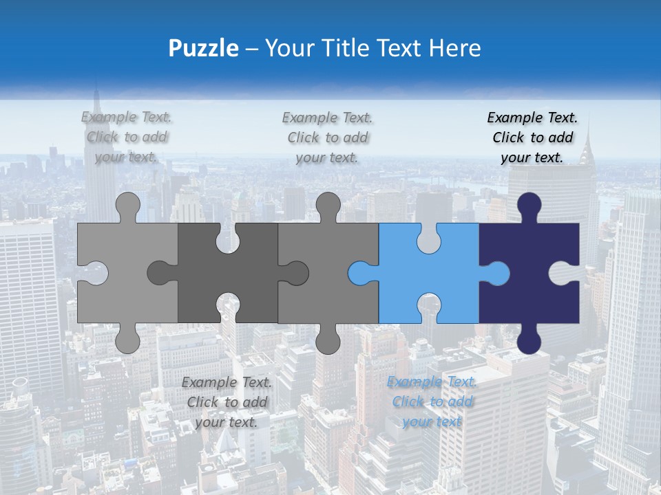 A City Skyline With Skyscrapers And Clouds In The Sky PowerPoint Template