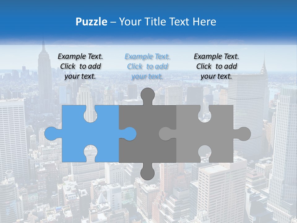 A City Skyline With Skyscrapers And Clouds In The Sky PowerPoint Template