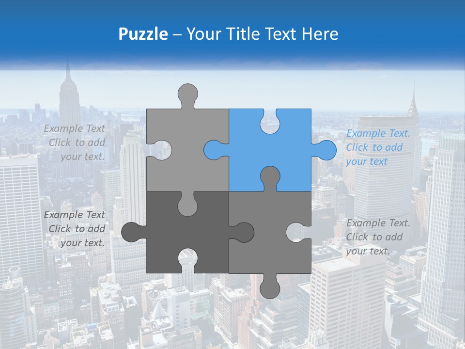 A City Skyline With Skyscrapers And Clouds In The Sky PowerPoint Template