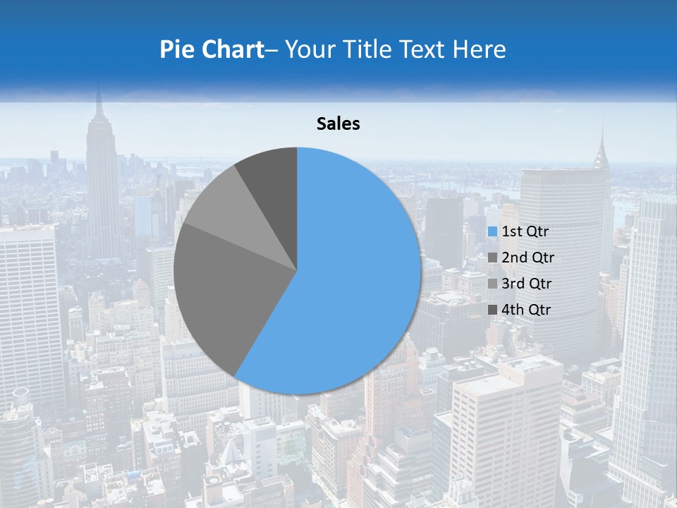A City Skyline With Skyscrapers And Clouds In The Sky PowerPoint Template