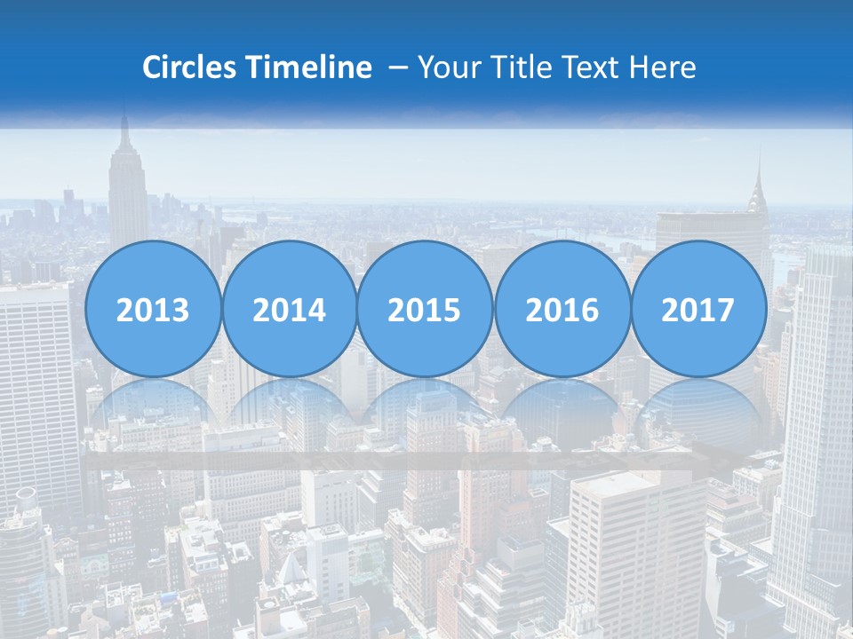 A City Skyline With Skyscrapers And Clouds In The Sky PowerPoint Template