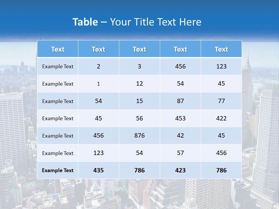 A City Skyline With Skyscrapers And Clouds In The Sky PowerPoint Template