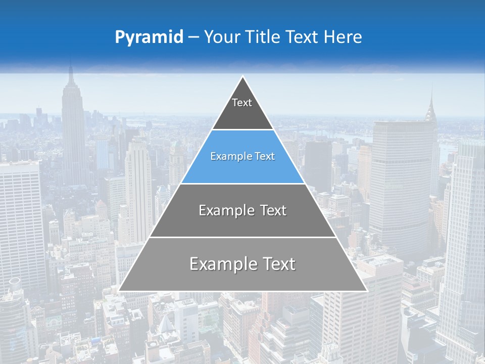 A City Skyline With Skyscrapers And Clouds In The Sky PowerPoint Template