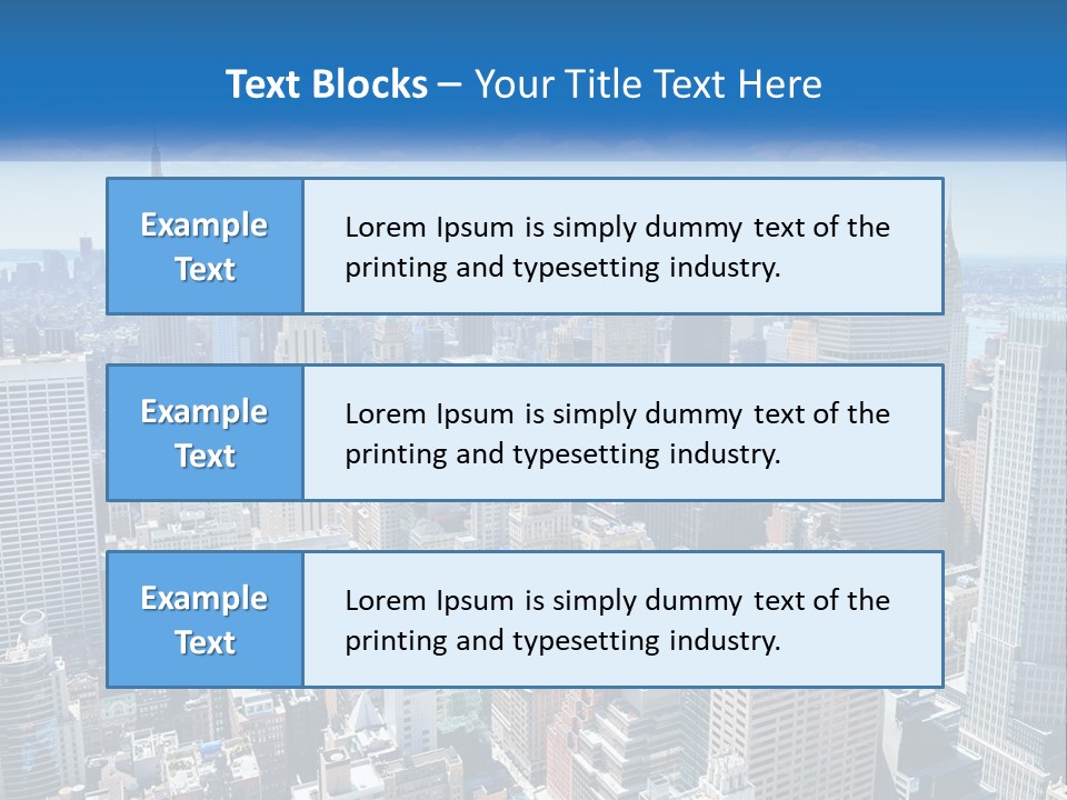 A City Skyline With Skyscrapers And Clouds In The Sky PowerPoint Template