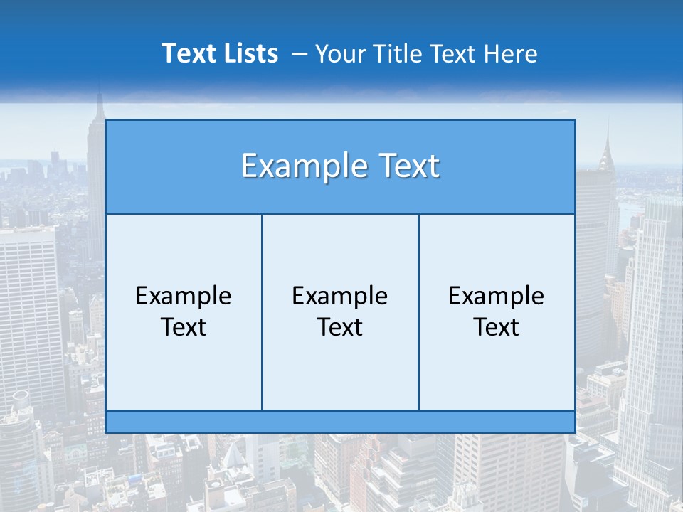 A City Skyline With Skyscrapers And Clouds In The Sky PowerPoint Template