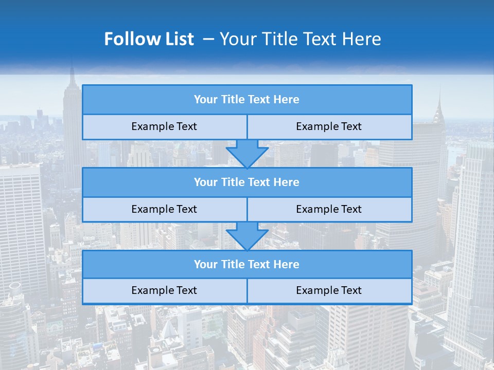 A City Skyline With Skyscrapers And Clouds In The Sky PowerPoint Template