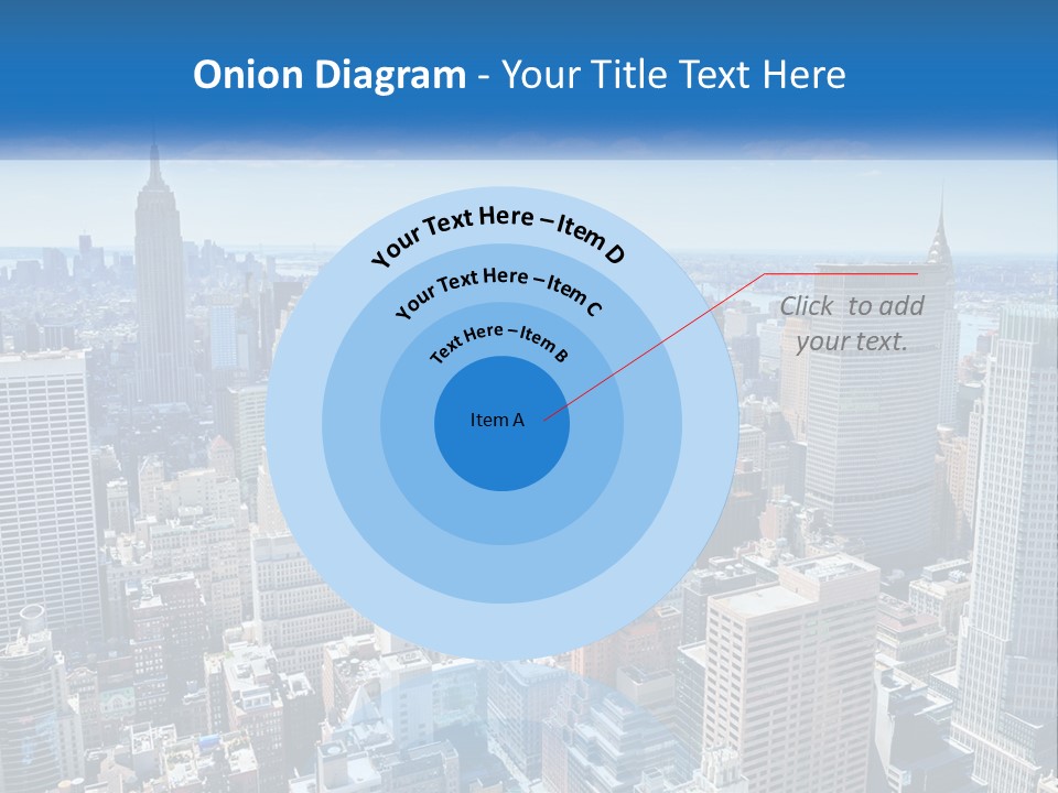 A City Skyline With Skyscrapers And Clouds In The Sky PowerPoint Template