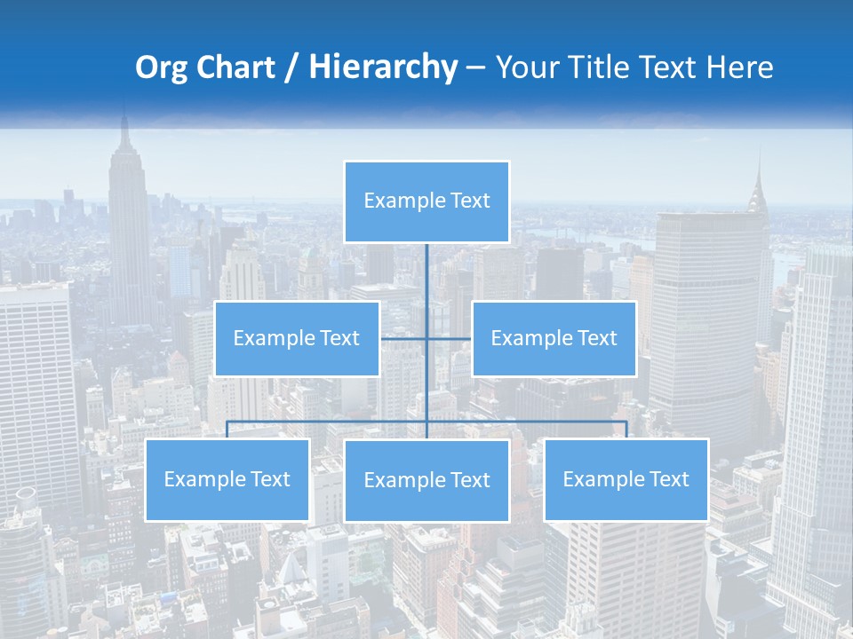 A City Skyline With Skyscrapers And Clouds In The Sky PowerPoint Template
