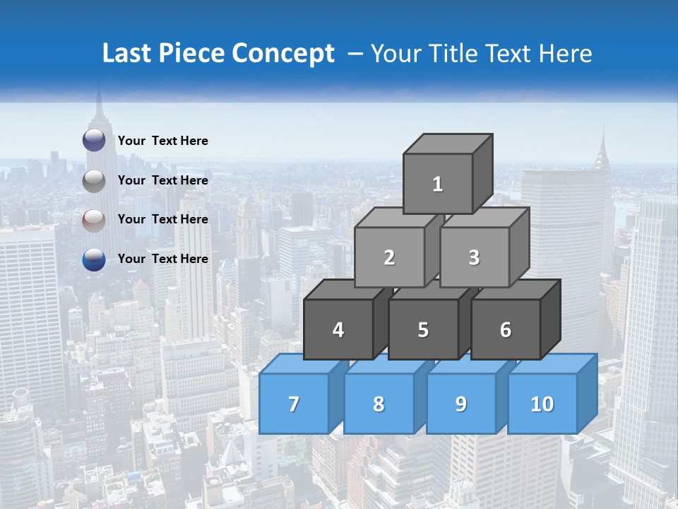 A City Skyline With Skyscrapers And Clouds In The Sky PowerPoint Template
