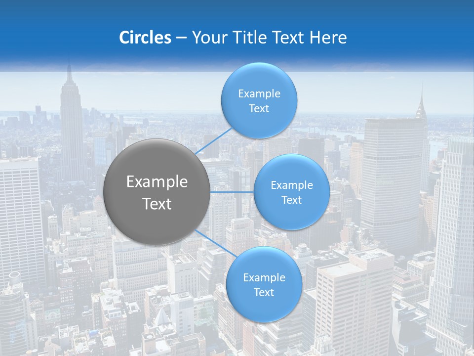 A City Skyline With Skyscrapers And Clouds In The Sky PowerPoint Template