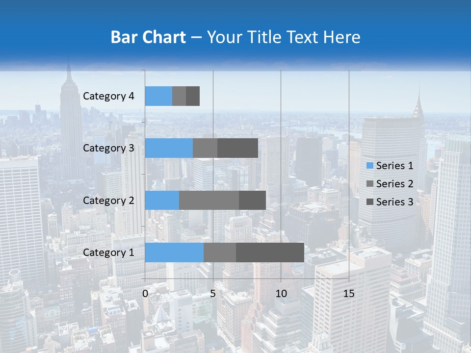 A City Skyline With Skyscrapers And Clouds In The Sky PowerPoint Template
