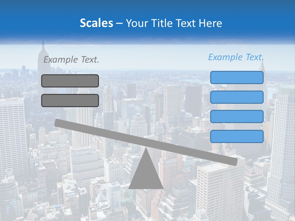 A City Skyline With Skyscrapers And Clouds In The Sky PowerPoint Template