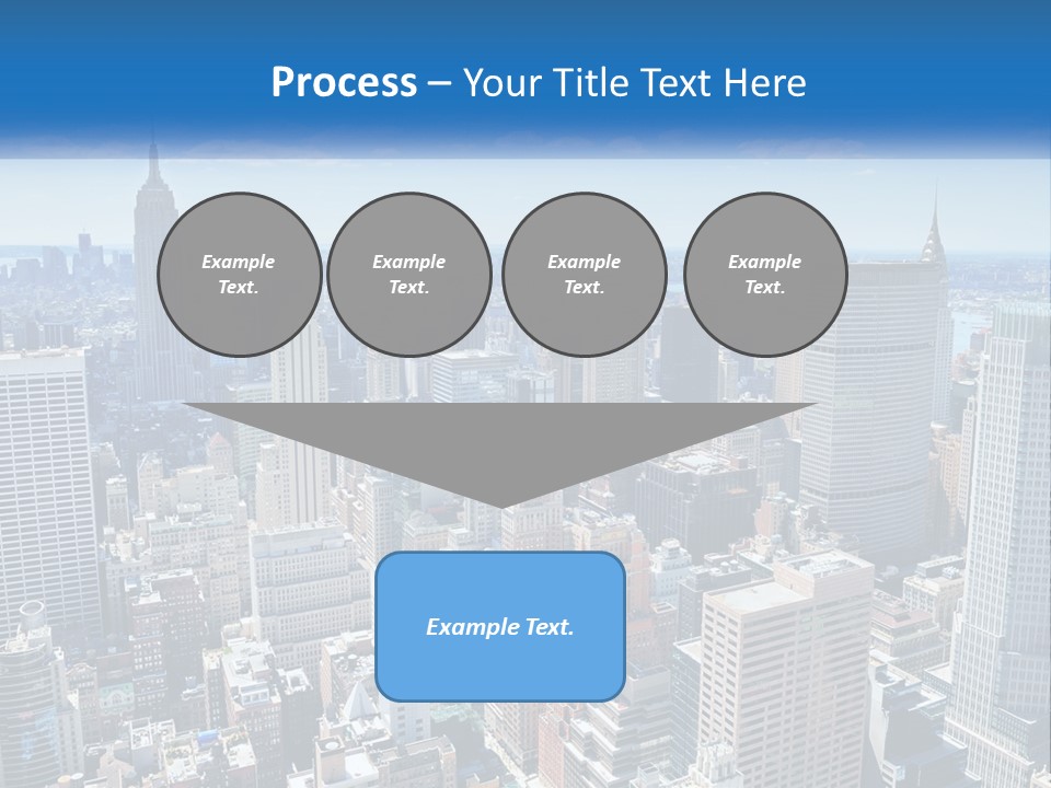 A City Skyline With Skyscrapers And Clouds In The Sky PowerPoint Template