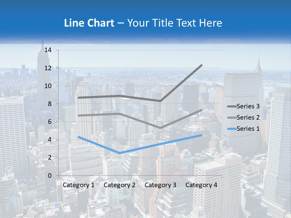 A City Skyline With Skyscrapers And Clouds In The Sky PowerPoint Template