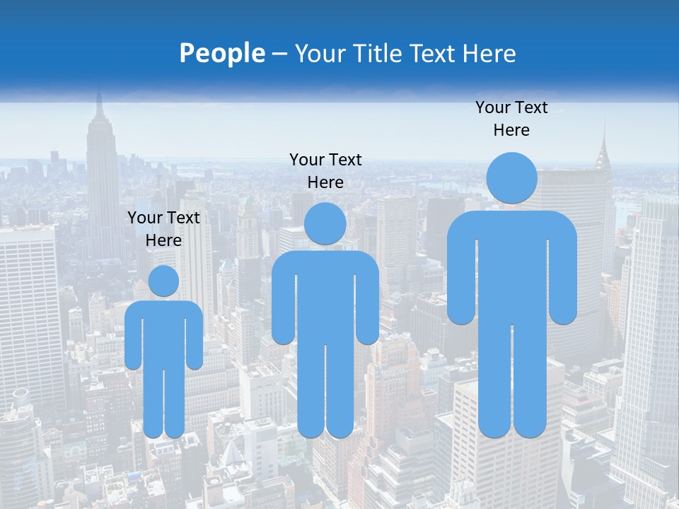 A City Skyline With Skyscrapers And Clouds In The Sky PowerPoint Template