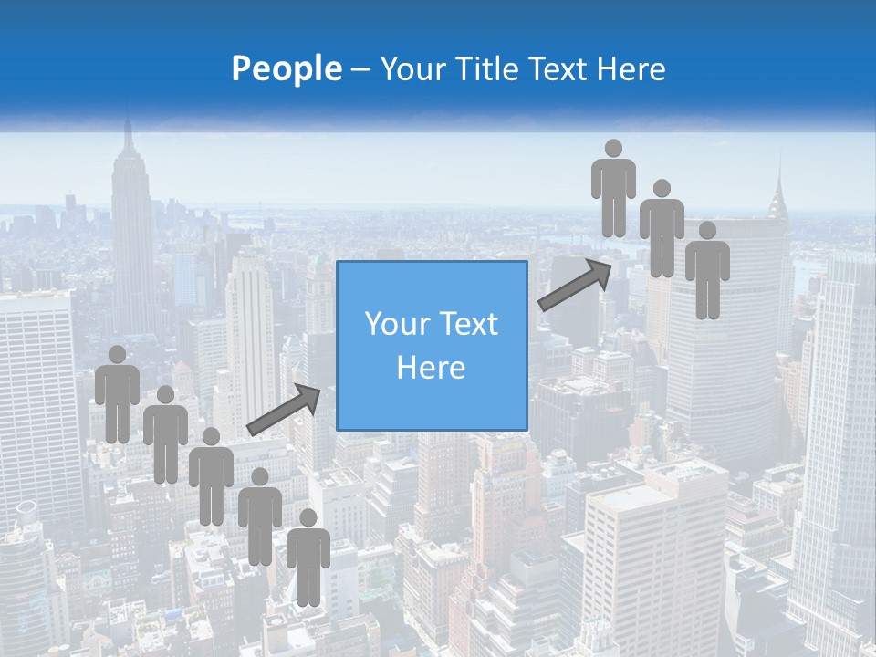 A City Skyline With Skyscrapers And Clouds In The Sky PowerPoint Template