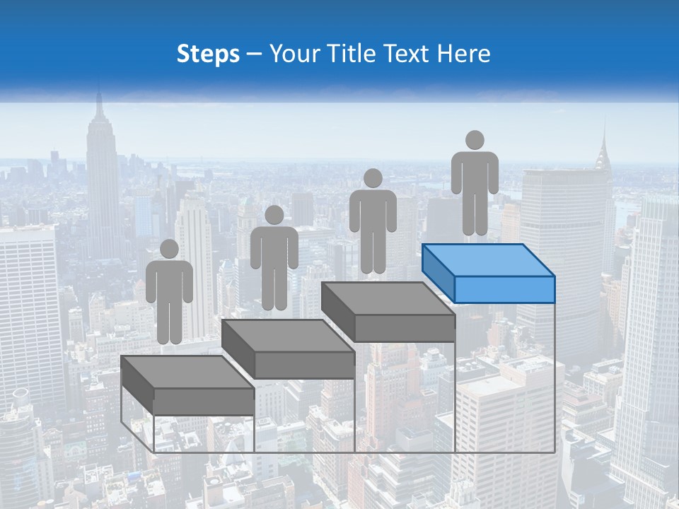 A City Skyline With Skyscrapers And Clouds In The Sky PowerPoint Template