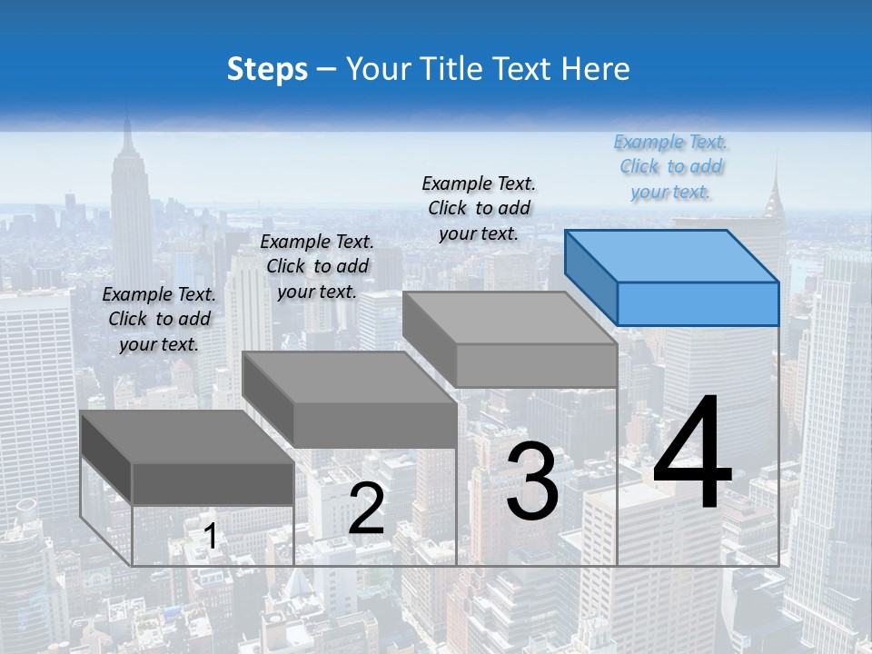 A City Skyline With Skyscrapers And Clouds In The Sky PowerPoint Template