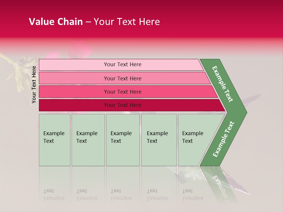 A Hummingbird Feeding From A Pink Flower PowerPoint Template