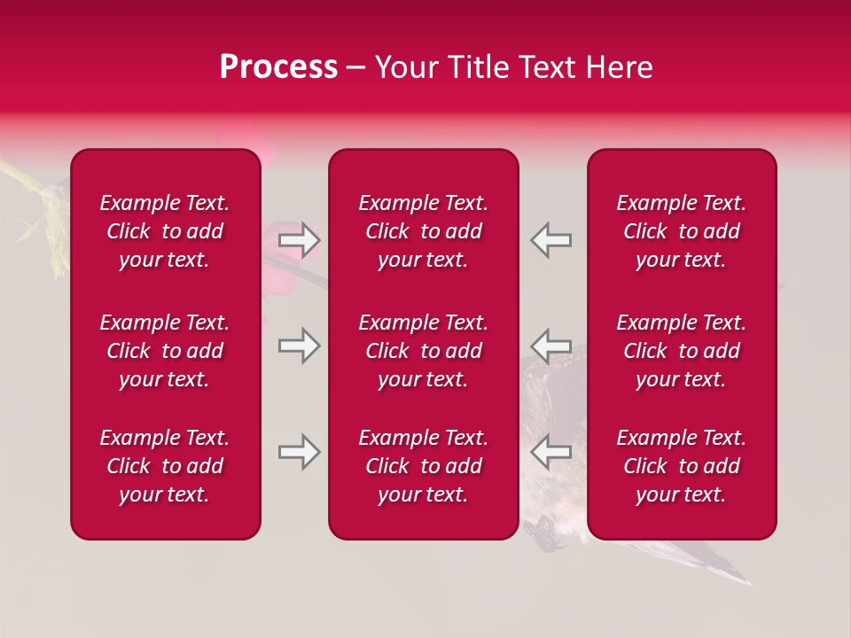 A Hummingbird Feeding From A Pink Flower PowerPoint Template