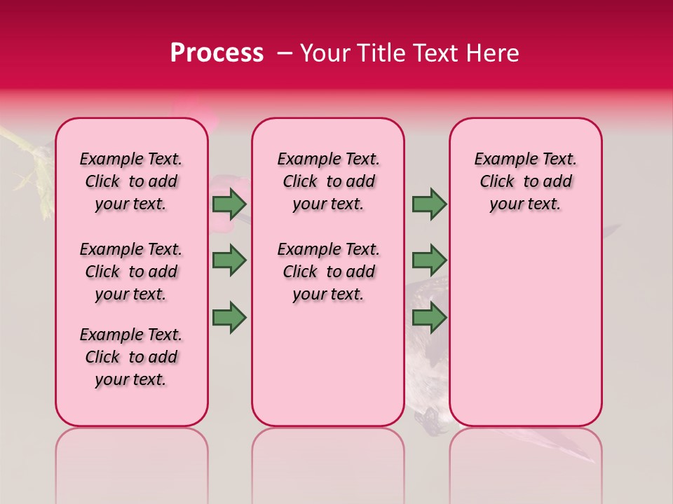 A Hummingbird Feeding From A Pink Flower PowerPoint Template