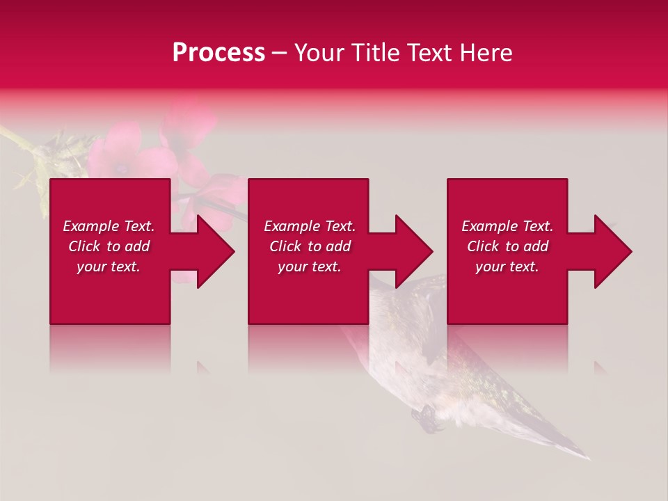A Hummingbird Feeding From A Pink Flower PowerPoint Template