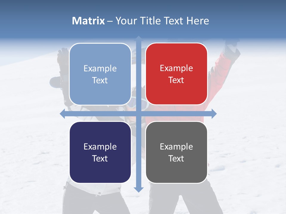 A Man And A Woman Holding Skis On Their Shoulders PowerPoint Template