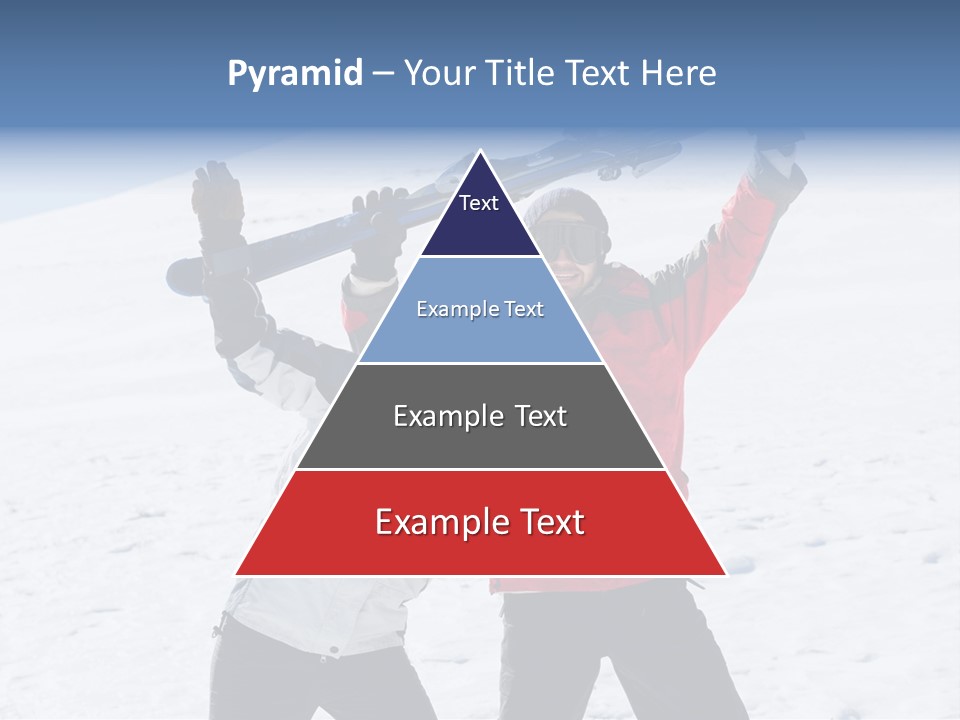 A Man And A Woman Holding Skis On Their Shoulders PowerPoint Template