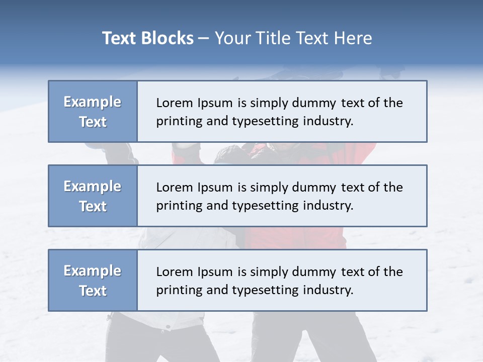 A Man And A Woman Holding Skis On Their Shoulders PowerPoint Template