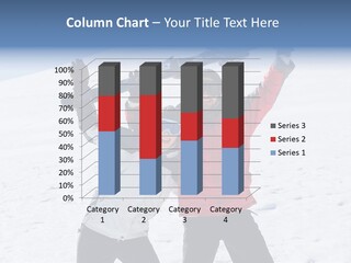 A Man And A Woman Holding Skis On Their Shoulders PowerPoint Template