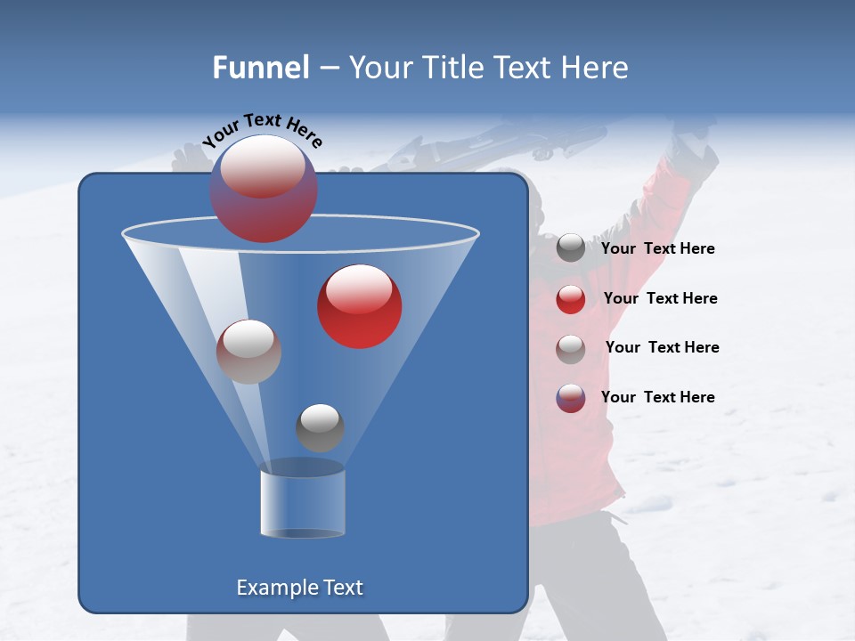 A Man And A Woman Holding Skis On Their Shoulders PowerPoint Template