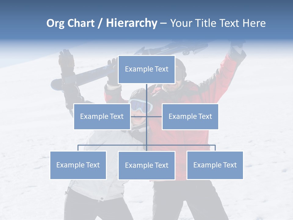 A Man And A Woman Holding Skis On Their Shoulders PowerPoint Template